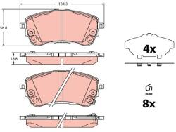 TRW Sada brzdových platničiek kotúčovej brzdy TRW GDB2345 (GDB2345)