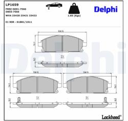 DELPHI Klocki Ham. Nissan X-trail 01- Przod (lp1659)