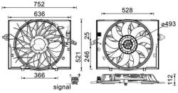 MAHLE Ventilátor chladenia motora MAHLE CFF 336 000S (CFF 336 000S)