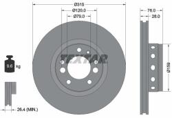 TEXTAR Brzdový kotúč TEXTAR 92070900 (92070900)