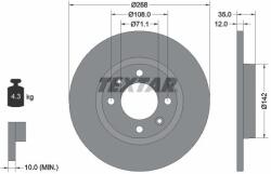 TEXTAR Brzdový kotúč TEXTAR 92325903 (92325903)