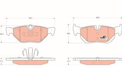TRW Sada brzdových platničiek kotúčovej brzdy TRW GDB1626 (GDB1626)