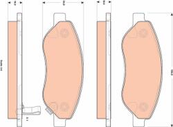 TRW Sada brzdových platničiek kotúčovej brzdy TRW GDB1713 (GDB1713)