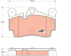 TRW Sada brzdových platničiek kotúčovej brzdy TRW GDB1653 (GDB1653)