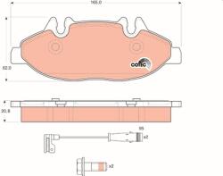 TRW Sada brzdových platničiek kotúčovej brzdy TRW GDB1600 (GDB1600)