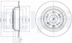 DELPHI Tarcza Ham. Honda Accord 08- Tyl (bg4196c)