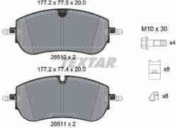 TEXTAR Sada brzdových platničiek kotúčovej brzdy TEXTAR 2651001 (2651001)
