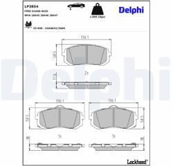 DELPHI Sada brzdových platničiek kotúčovej brzdy DELPHI LP3854 (LP3854)