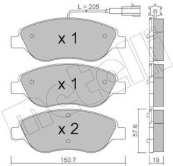 METELLI Sada brzdových platničiek kotúčovej brzdy METELLI 22-0577-0 (22-0577-0)