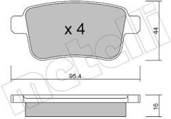 METELLI Sada brzdových platničiek kotúčovej brzdy METELLI 22-0814-0 (22-0814-0)