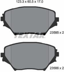 TEXTAR Sada brzdových platničiek kotúčovej brzdy TEXTAR 2358501 (2358501)