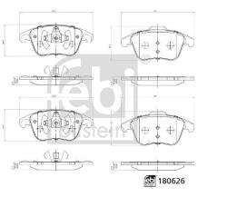 Febi Bilstein Sada brzdových platničiek kotúčovej brzdy FEBI BILSTEIN 180626 (180626)