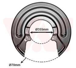 VAN WEZEL Ochranný plech proti rozstreku, Brzdový kotúč VAN WEZEL 5897373 (5897373)