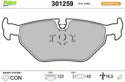 VALEO Sada brzdových platničiek kotúčovej brzdy VALEO 301259 (301259)