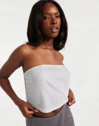 Noisy May Rövid Ezüst Ujjatlan Felső Fényes NG5 nlf XL