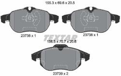 TEXTAR Sada brzdových platničiek kotúčovej brzdy TEXTAR 2373807 (2373807)