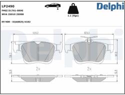 DELPHI Klocki Ham. Tyl Audi A3 12- (lp2490)