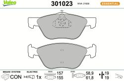 VALEO Sada brzdových platničiek kotúčovej brzdy VALEO 301023 (301023)