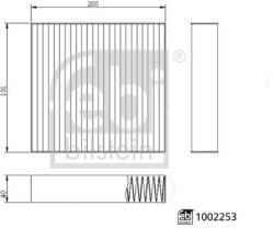 Febi Bilstein Filtru, aer habitaclu FEBI BILSTEIN 1002253 (1002253)