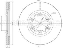METELLI Brzdový kotúč METELLI 23-1675C (23-1675C)