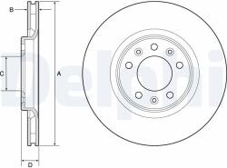 DELPHI Tarcza Ham. Peugeot Expert 16- Tyl (bg4806c)