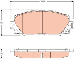 TRW Sada brzdových platničiek kotúčovej brzdy TRW GDB3459 (GDB3459)