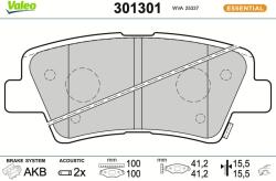 VALEO Sada brzdových platničiek kotúčovej brzdy VALEO 301301 (301301)