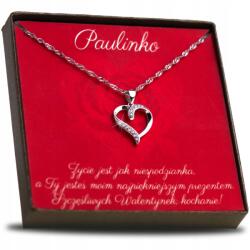 Infinity Ezüst szív alakú nyaklánc cirkóniákkal díszítve a kedvesednek