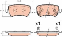 TRW Sada brzdových platničiek kotúčovej brzdy TRW GDB3585 (GDB3585)