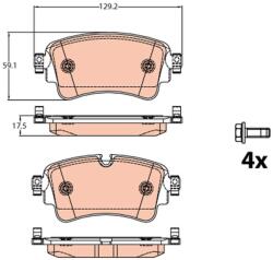 TRW Sada brzdových platničiek kotúčovej brzdy TRW GDB2132 (GDB2132)