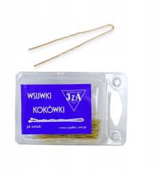 Iza Vékony bordázott konty 4.5 cm arany 100 db (B045/100)