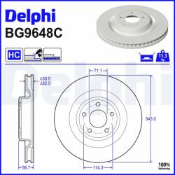 DELPHI Brzdový kotúč DELPHI BG9648C (BG9648C)