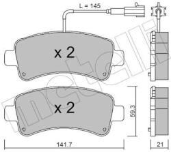 METELLI Sada brzdových platničiek kotúčovej brzdy METELLI 22-1033-0 (22-1033-0)