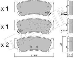 METELLI Sada brzdových platničiek kotúčovej brzdy METELLI 22-0788-0 (22-0788-0)
