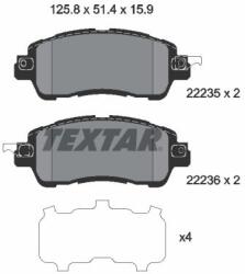 TEXTAR Sada brzdových platničiek kotúčovej brzdy TEXTAR 2223501 (2223501)