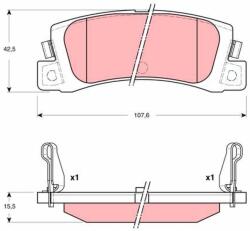 TRW Sada brzdových platničiek kotúčovej brzdy TRW GDB3329 (GDB3329)