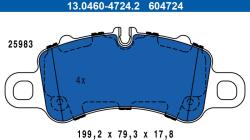 ATE Sada brzdových platničiek kotúčovej brzdy ATE 13.0460-4724.2 (13.0460-4724.2)