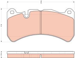 TRW Sada brzdových platničiek kotúčovej brzdy TRW GDB1739 (GDB1739)