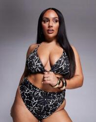  Asos design Fekete Fürdőruha Felső Mintás B03 ahs 48