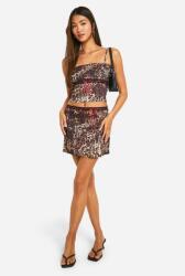 Boohoo Top Animal Print B16 ayk XL