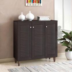 PAKKETO Dulap de pantofi SANTΟ, 16-20 perechi, Nuc, 89x34x91 cm (123-000032) Pantofar