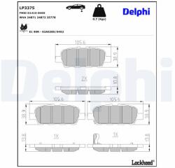 DELPHI Klocki Ham. Tyl Nissan Murano 08- (lp3375)