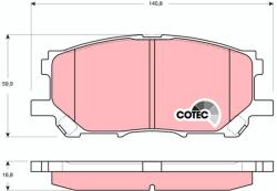 TRW Sada brzdových platničiek kotúčovej brzdy TRW GDB3338 (GDB3338)