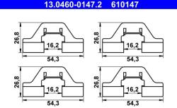ATE Súprava príslušenstva, obloženie kotúčovej brzdy ATE 13.0460-0147.2 (13.0460-0147.2)