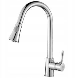 Laveo Konyhai Csaptelep Kihúzható Kifolyócsővel Króm Magas (BLD 069D)