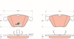 TRW Sada brzdových platničiek kotúčovej brzdy TRW GDB1498 (GDB1498)