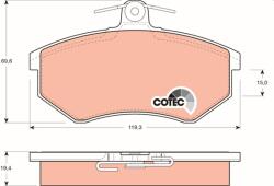 TRW Sada brzdových platničiek kotúčovej brzdy TRW GDB826 (GDB826)