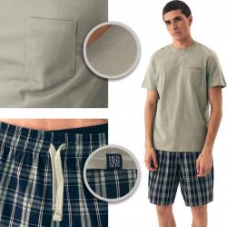 Henderson férfi rövid ujjú pizsama Prémium szövet wl25 zöld XL