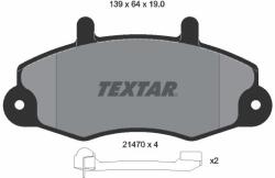 TEXTAR Sada brzdových platničiek kotúčovej brzdy TEXTAR 2147002 (2147002)