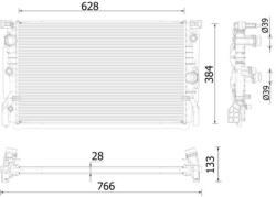 MAHLE Chladič motora MAHLE CR 2324 000P (CR 2324 000P)